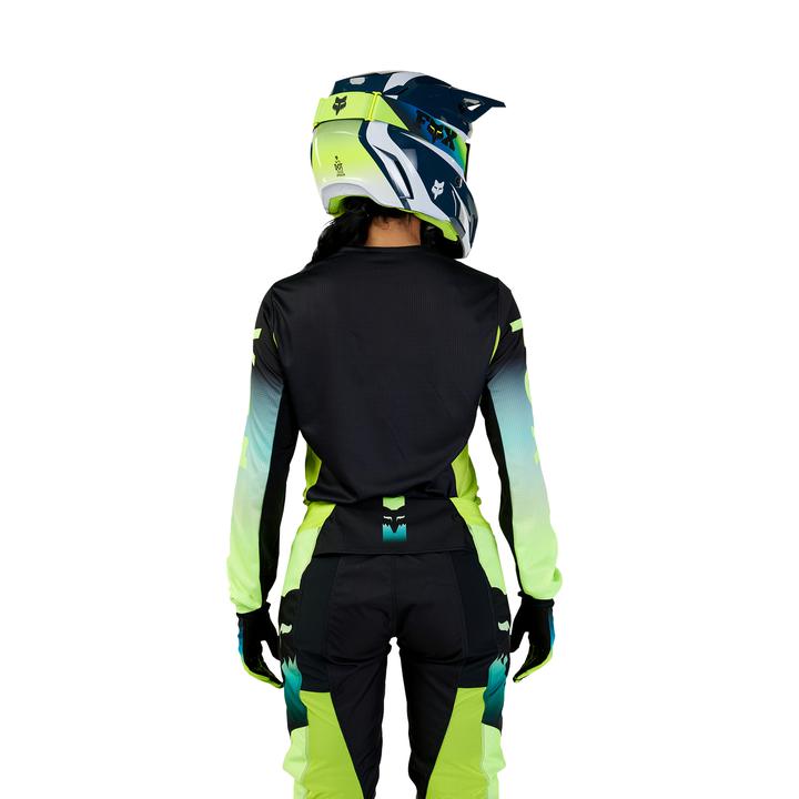 Fox MX24 Women's 180 Flora Jersey - Black Yellow