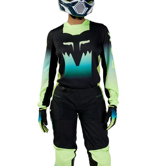 Fox MX24 Women's 180 Flora Jersey - Black Yellow