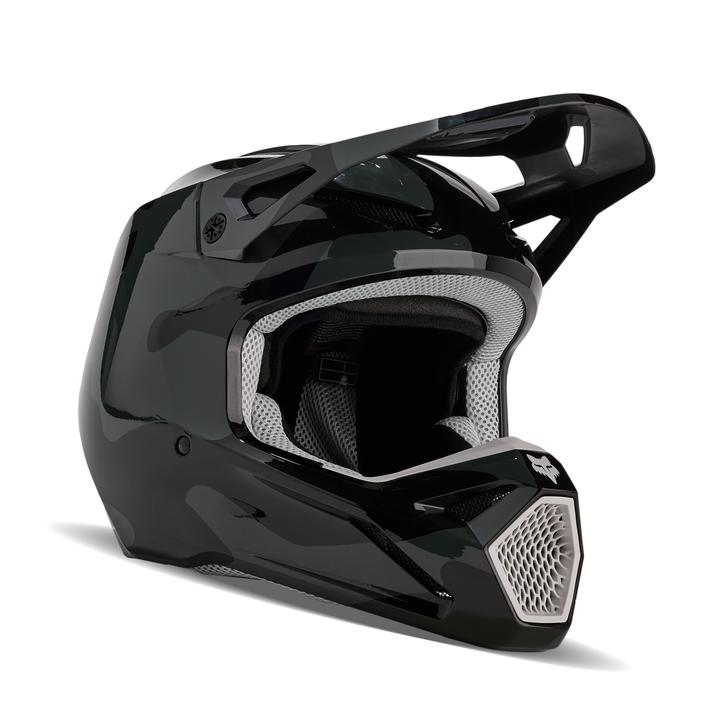 Fox Youth V1 Bnkr Helmet - Black Camo