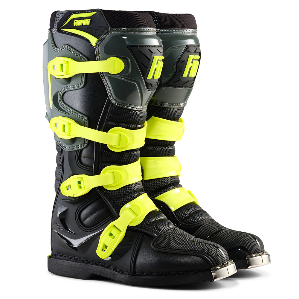 Fu Sport DP2 (Dirt Pilot 2) Boots - Black / Grey / Yellow