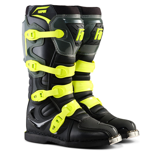Fu Sport DP2 (Dirt Pilot 2) Boots - Black / Grey / Yellow