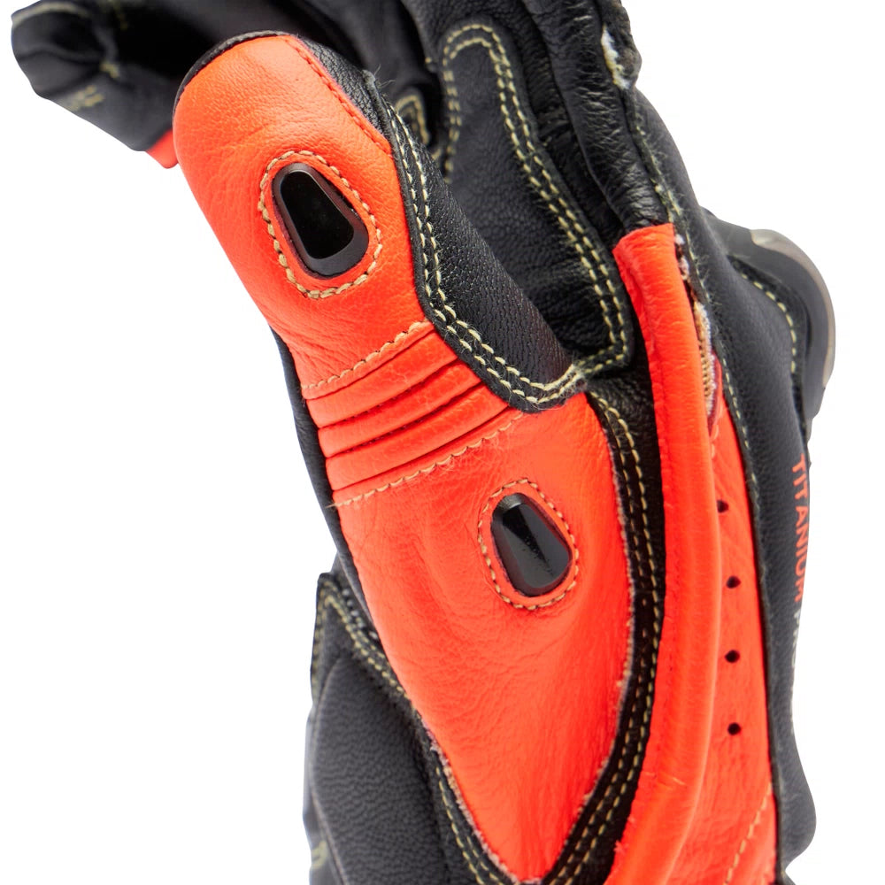 Dainese Full Metal 7 Gloves - Black / Red Fluro