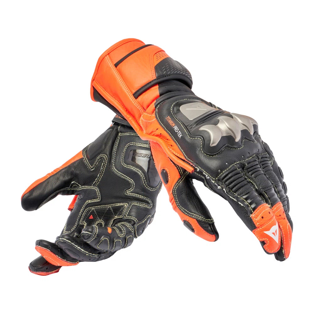 Dainese Full Metal 7 Gloves - Black / Red Fluro