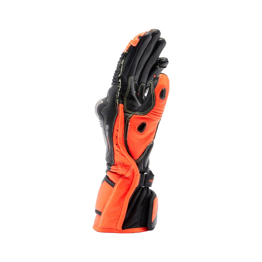Dainese Full Metal 7 Gloves - Black / Red Fluro