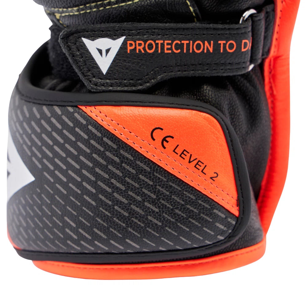 Dainese Full Metal 7 Gloves - Black / Red Fluro