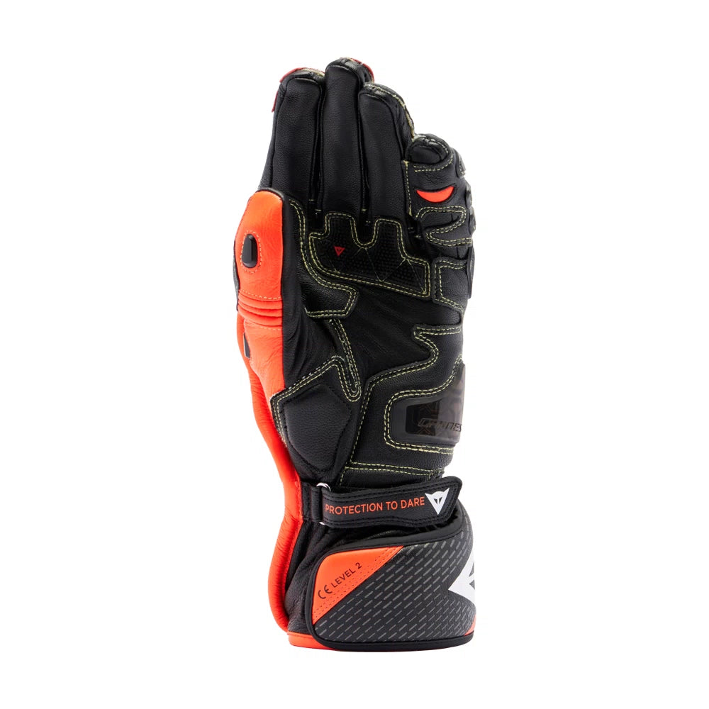 Dainese Full Metal 7 Gloves - Black / Red Fluro
