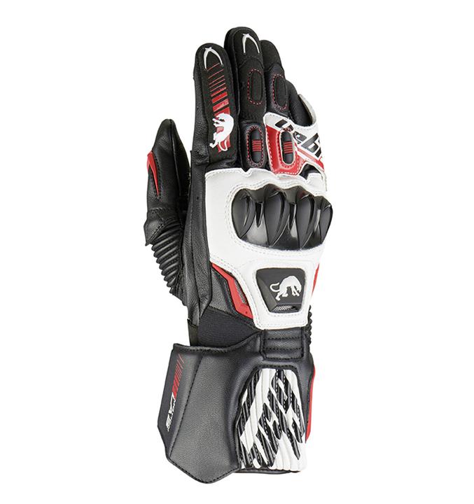 Furygan Fit-R2 Gloves - Black / White Red