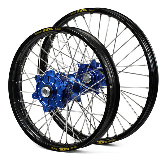 Husqvarna Haan / Excel Enduro Cush Drive Black Rims / Blue Hubs Wheel Set Fe 701 2016-2017 (21X1.85 / 18X2.50)