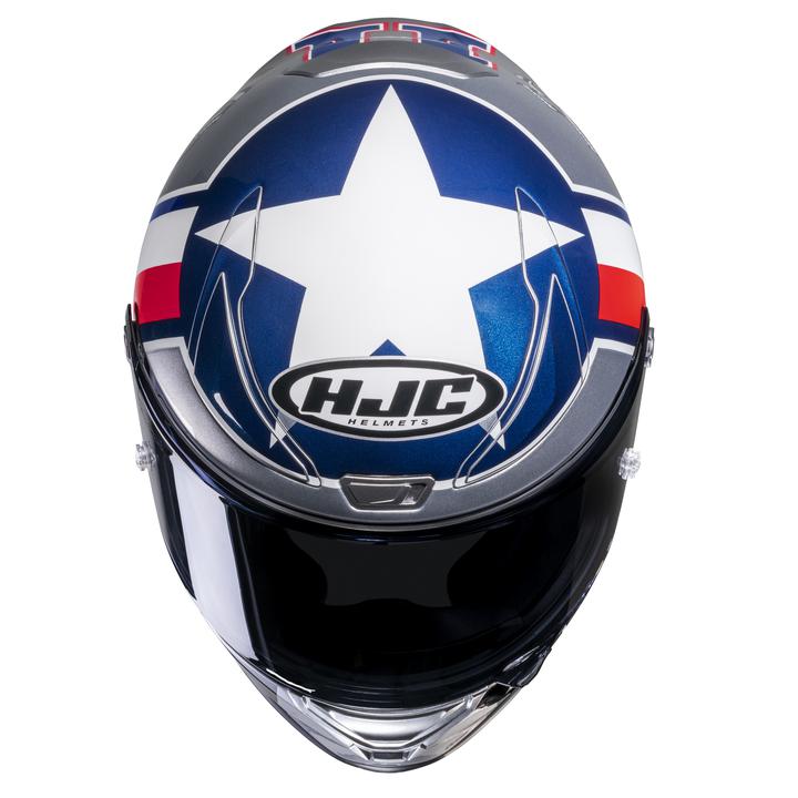 HJC RPHA 1 Helmet - Ben Spies Silver Star MC2-1