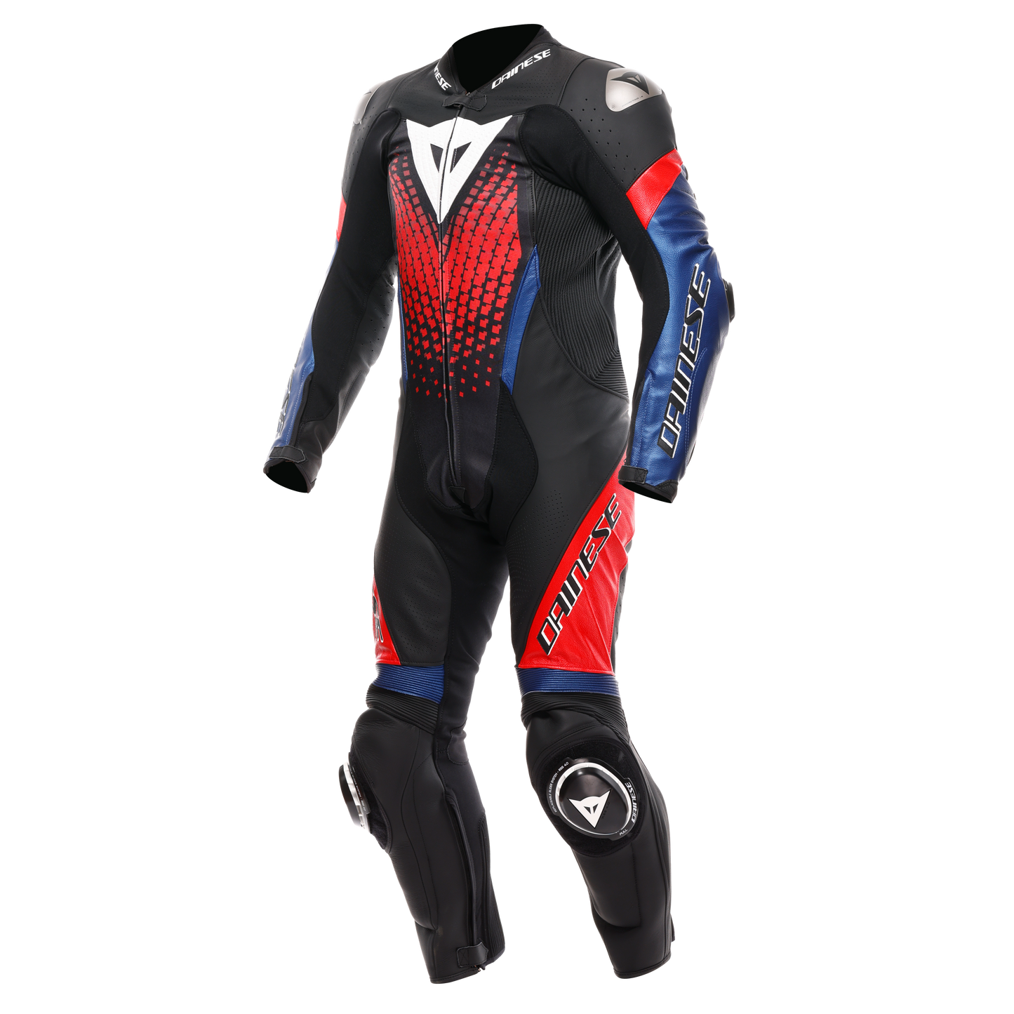 Dainese Laguna Seca 6 1-Piece Perforated Leather Race Suit - Black / Blue / Red