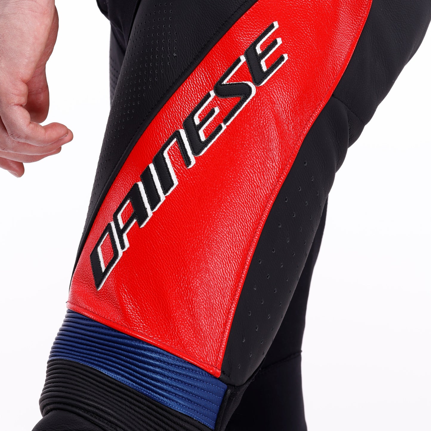 Dainese Laguna Seca 6 1-Piece Perforated Leather Race Suit - Black / Blue / Red