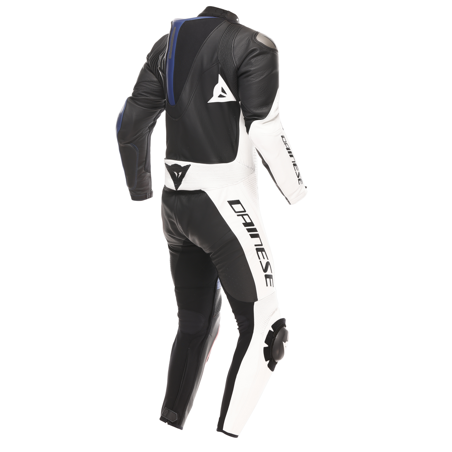 Dainese Demon Sprint 1-Piece Perforated Leather Race Suit - Black / White / Red