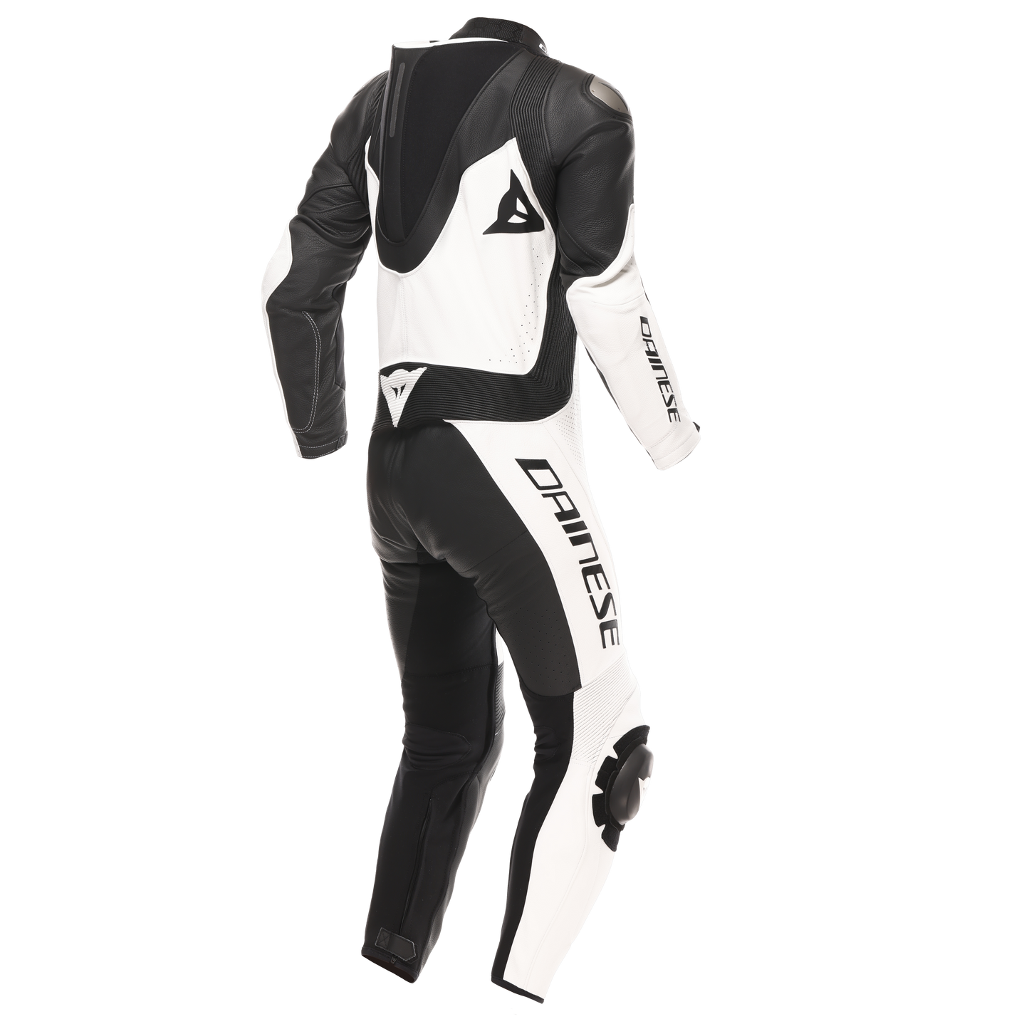 Dainese Demon Sprint 1-Piece Perforated Leather Race Suit - Black / White