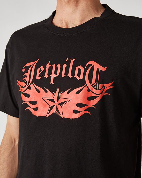 Jetpilot Hard Star Men's Tee - Black Red