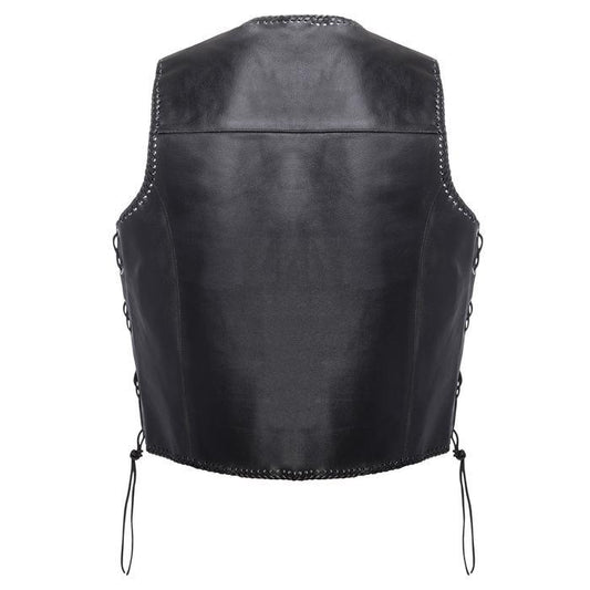 Johnny Reb Capricorn Leather Vest - Black