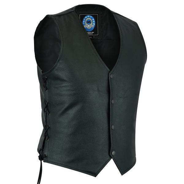Johnny Reb Plenty Leather Vest - Black