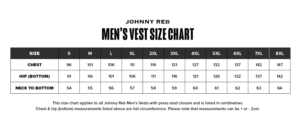 Johnny Reb Tasman Vest - Black