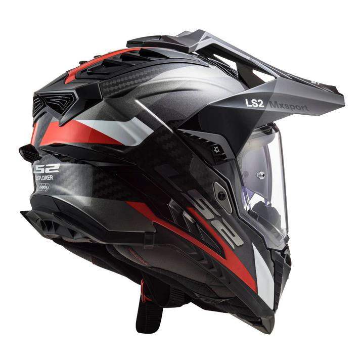 LS2 MX701 Explorer Carbon Frontier Titanium Red