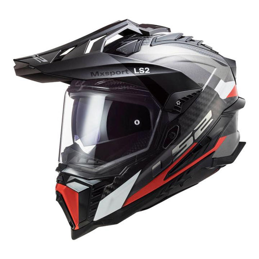 LS2 MX701 Explorer Carbon Frontier Titanium Red