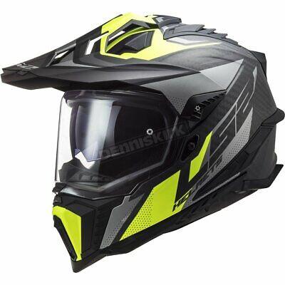 LS2 MX701 Explorer Carbon Focus Matt Titanium Hi-Vis Yellow