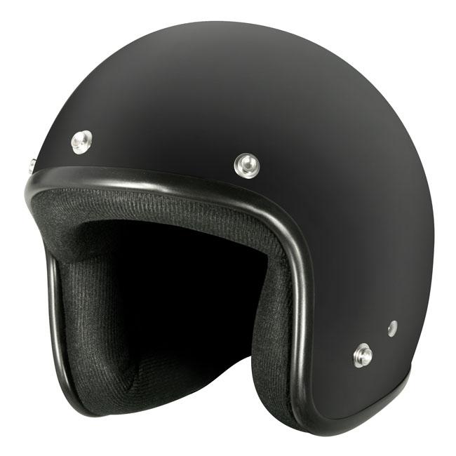 M2R 225 Open Face Helmet - Flat Black With Peak