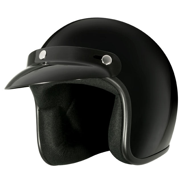 M2R 225 Open Face Helmet - Black