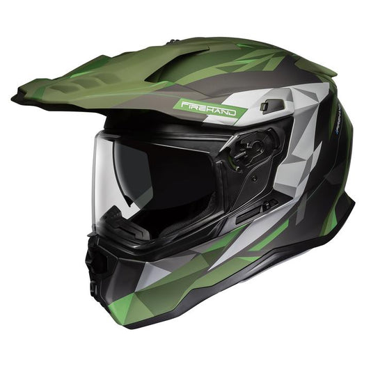 M2R Hybrid Helmet Poly Pc-4F - Green / Black