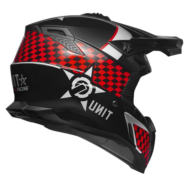 M2R Unit Racing Pc-1 Helmet - Gloss Red