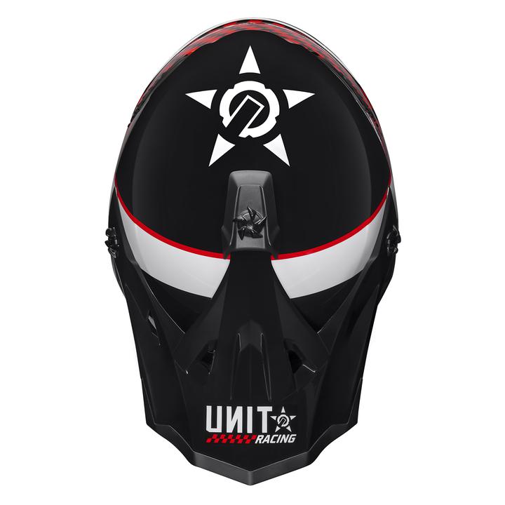 M2R Unit Racing Pc-1 Helmet - Gloss Red