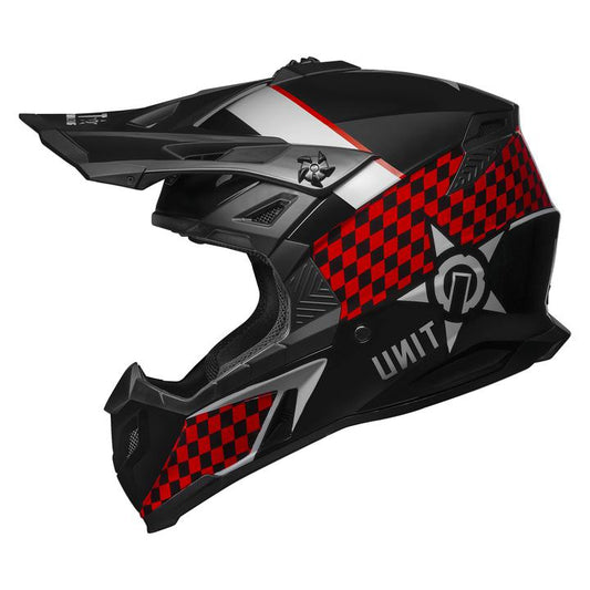 M2R Unit Racing Pc-1 Helmet - Gloss Red