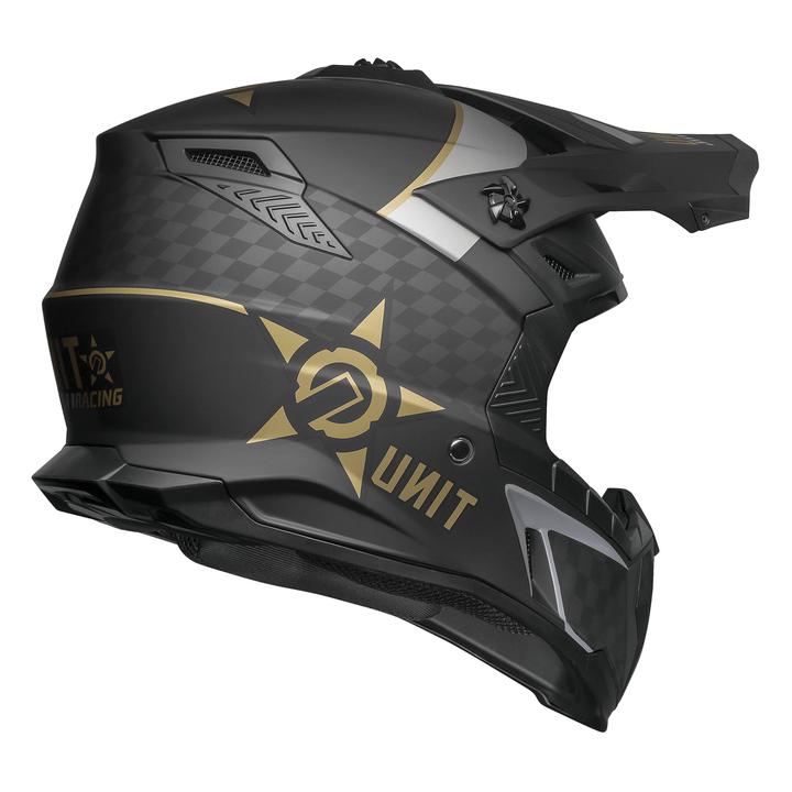M2R Unit Racing Pc-9F Helmet - Matt Gold / Silver