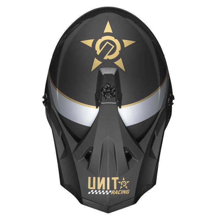 M2R Unit Racing Pc-9F Helmet - Matt Gold / Silver