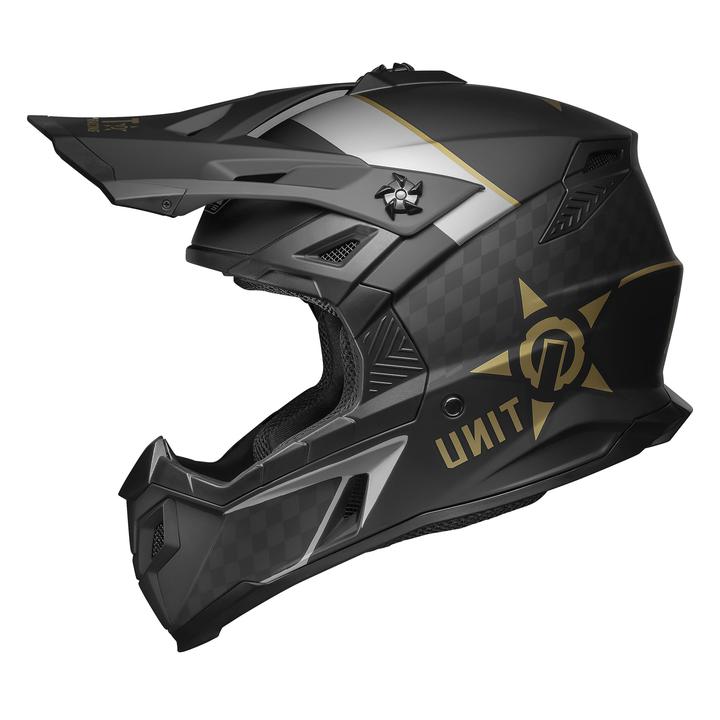 M2R Unit Racing Pc-9F Helmet - Matt Gold / Silver
