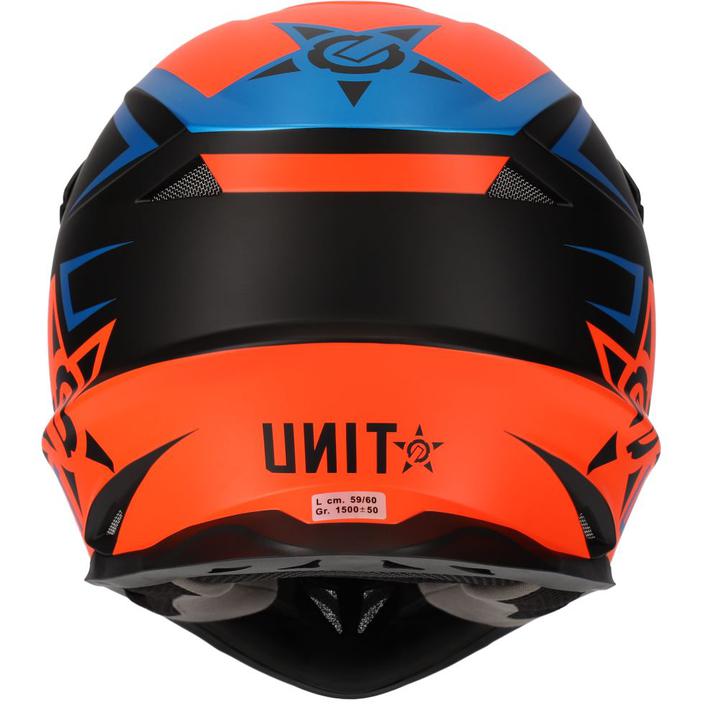 M2R Exo Unit Pc-8F Protech Helmet - Orange / Blue