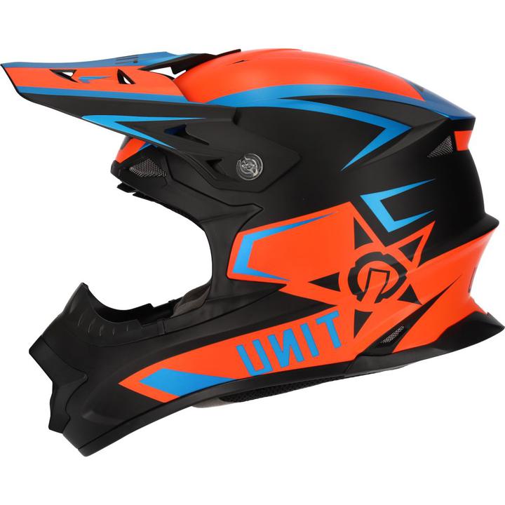 M2R Exo Unit Pc-8F Protech Helmet - Orange / Blue