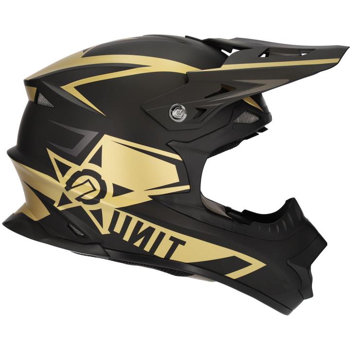 M2R Exo Unit Pc-9F Protech Helmet - Black / Gold