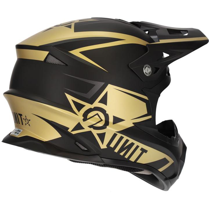 M2R Exo Unit Pc-9F Protech Helmet - Black / Gold