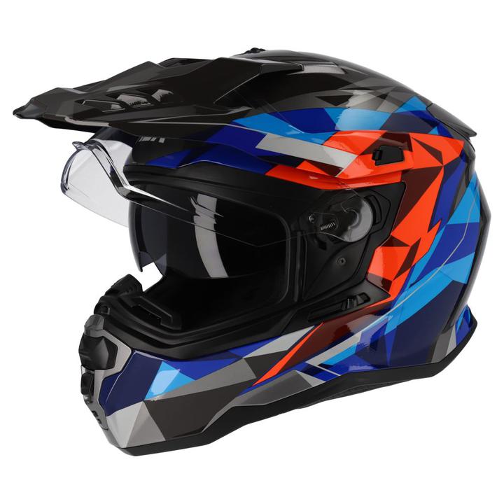 M2R Hybrid Helmet - Poly Pc-1 Blue Red