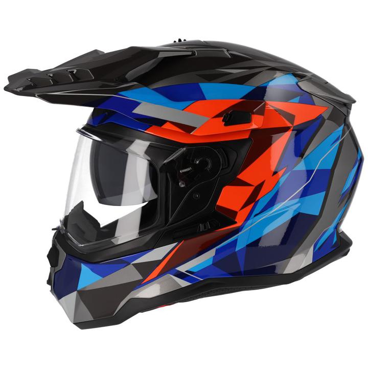 M2R Hybrid Helmet - Poly Pc-1 Blue Red