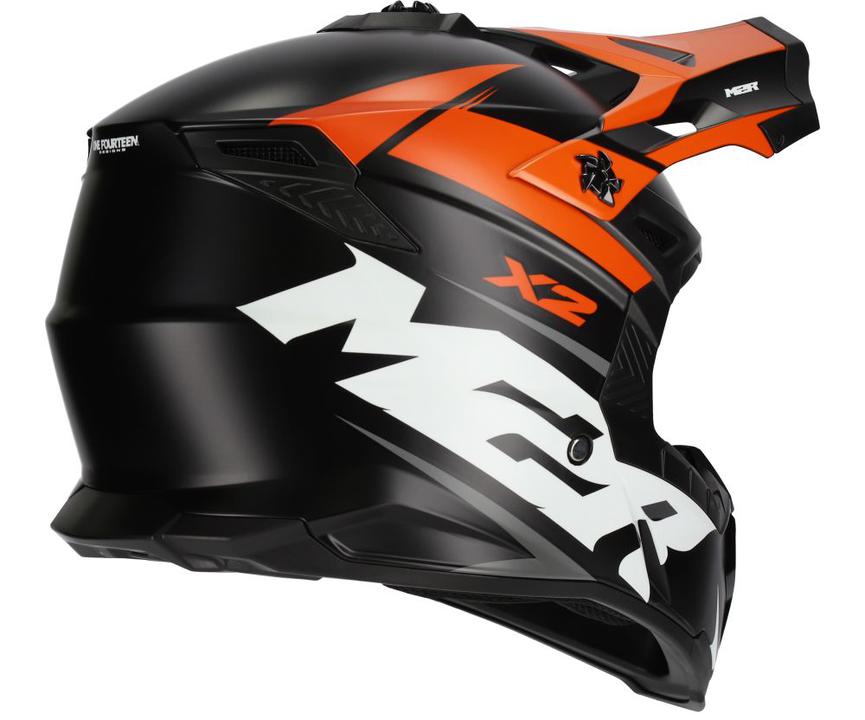 M2R X2 Helmet - Charger Pc-8F Orange