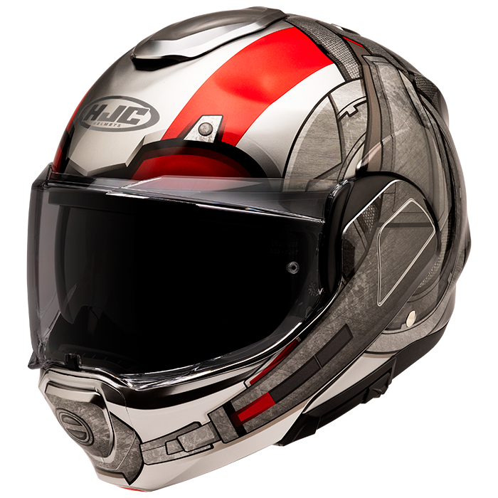 HJC F100 Modular Helmet Antman Marvel MC-1 - Black / Red