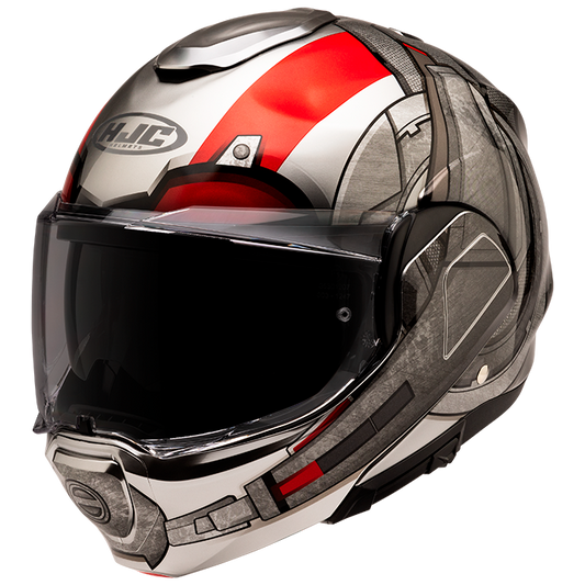 HJC F100 Modular Helmet Antman Marvel MC-1 - Black / Red
