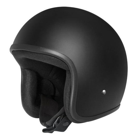 Dririder Base Open Face Helmet - Matt Black No Peak