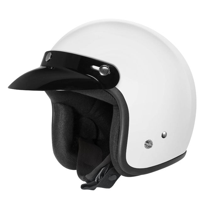Dririder Base Open Face Helmet - White - Large