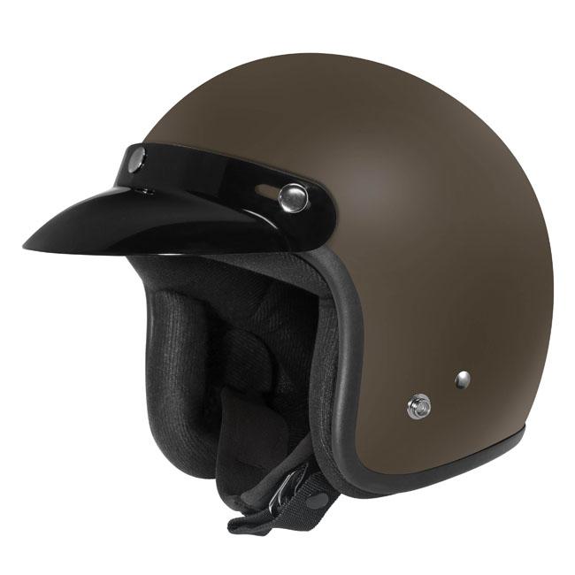 Dririder Base Open Face Helmet - Matt Brown