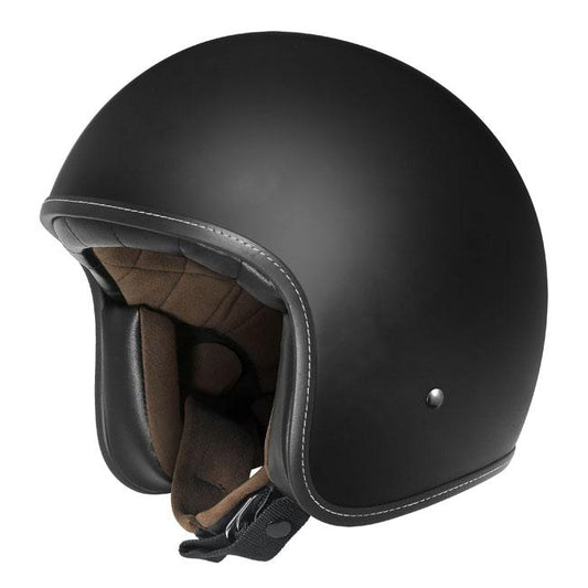 Dririder Base Open Face Helmet - Core Matt Black No Studs