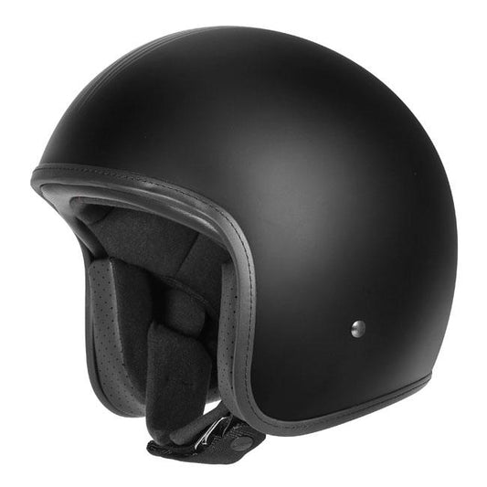 Dririder Base Open Face Helmet - Bones Matt Black No Studs