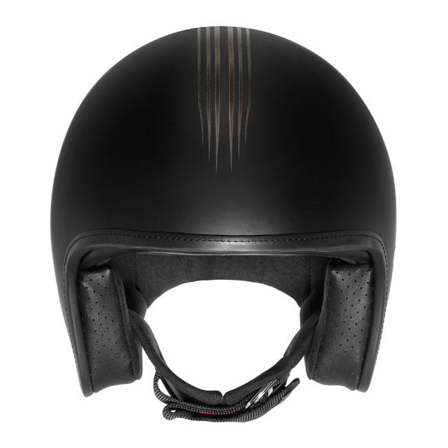 Dririder Base Open Face Helmet - Bones Matt Black No Studs