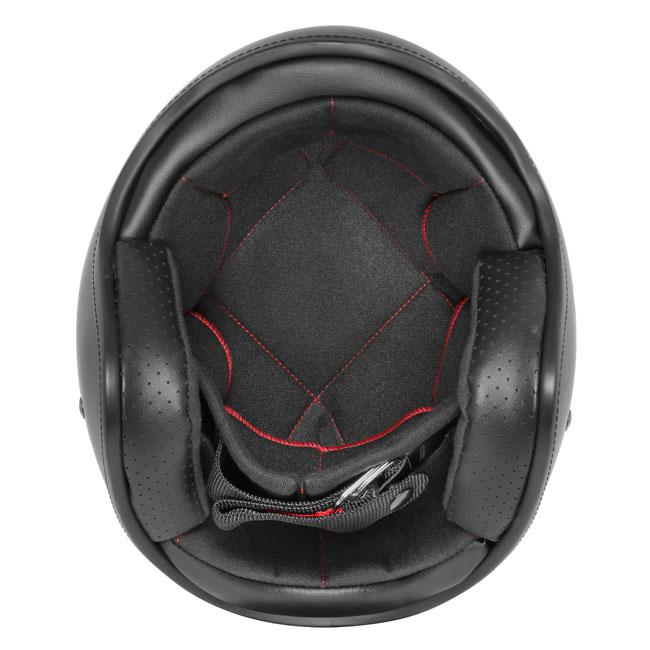 Dririder Base Open Face Helmet - Bones Matt Black No Studs
