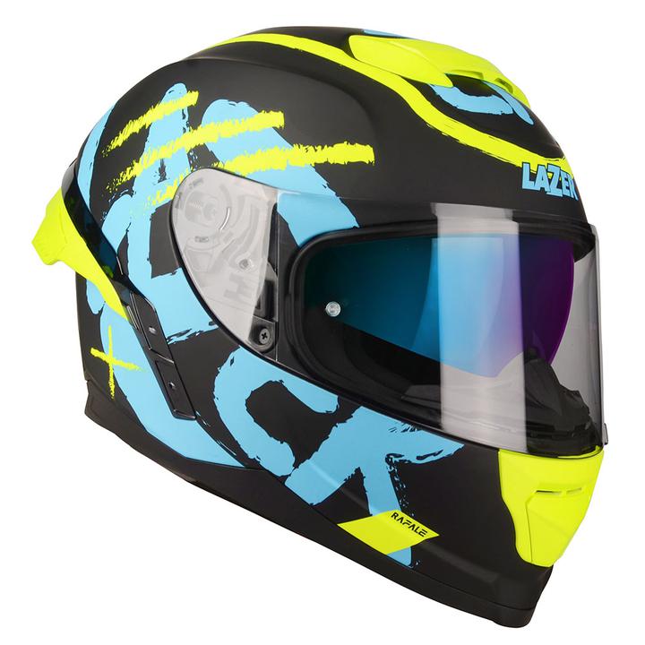 Lazer Rafale Sr Helmet - Street Black Blue Yellow Matt